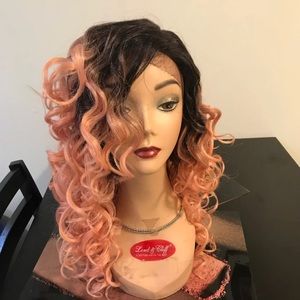 Rose gold lace front wig